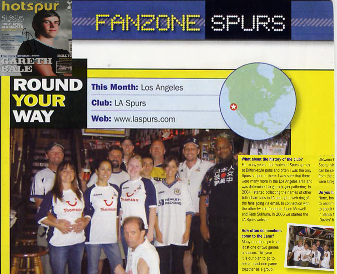 L.A. Spurs featured in September 2007 Hotspur Magazine