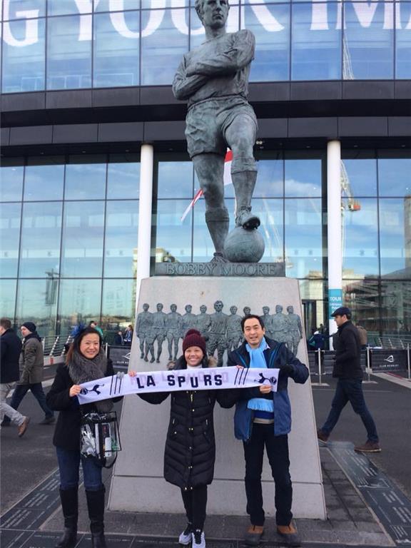 L.A. Spurs Ellie, Kate and Mark at Wembley for Spurs vs Southampton on Boxing Day