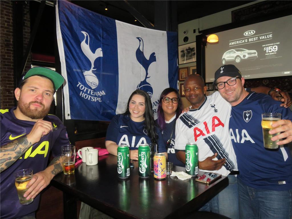 Part of 140 supporters at Chelsea v Tottenham viewing party at the Greyhound Bar & Grill.