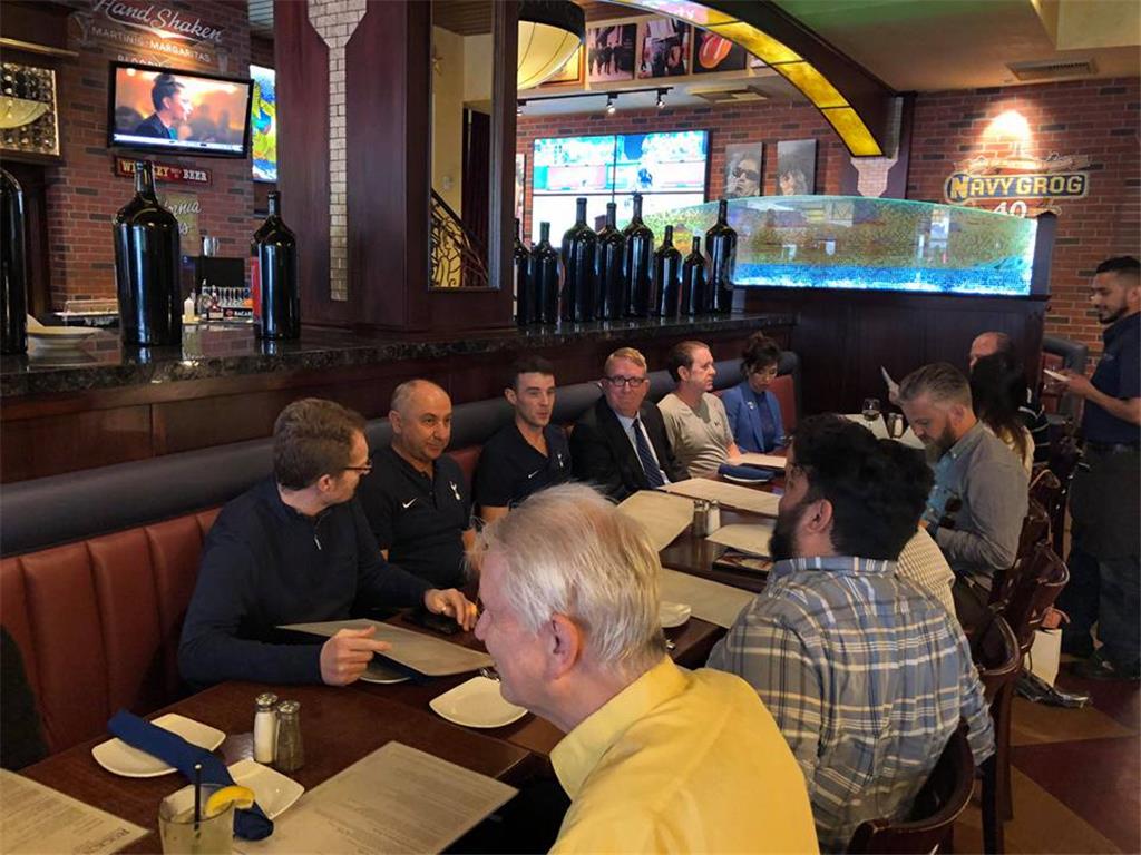 LA Spurs lunch with Ossie Ardiles. THFC legend and World Cup Winner Osvaldo Ardiles was in town for ICC press conference. L.A. Live, April 18th, 2018.
